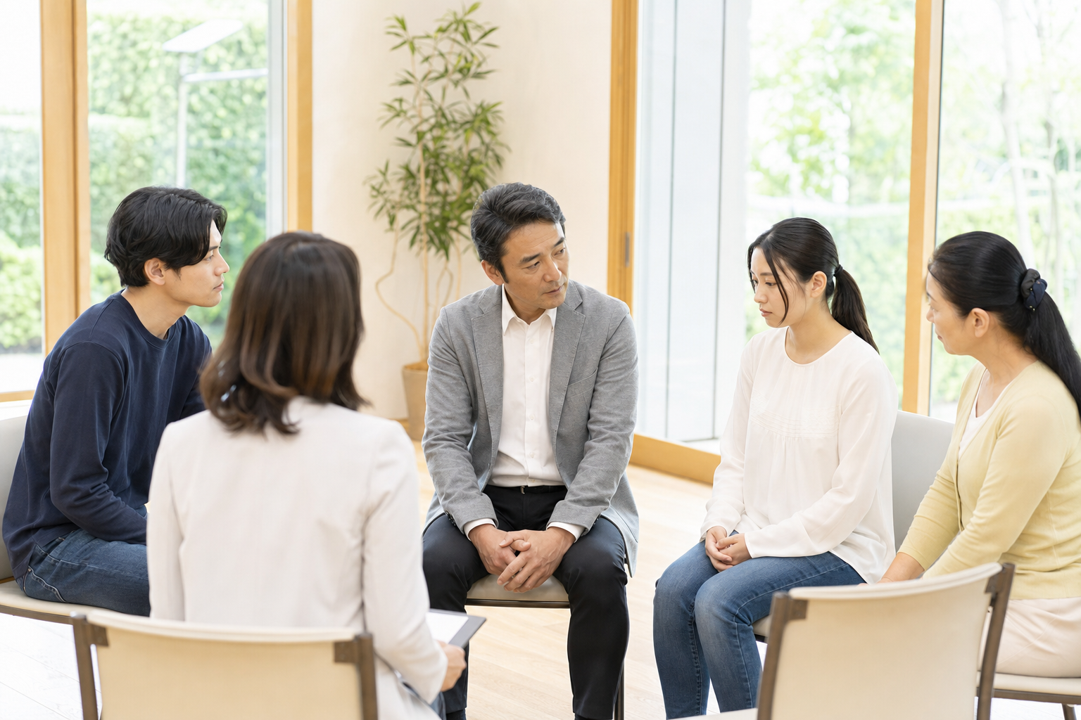 スタッフとご家族が穏やかに対話する家族支援セッション