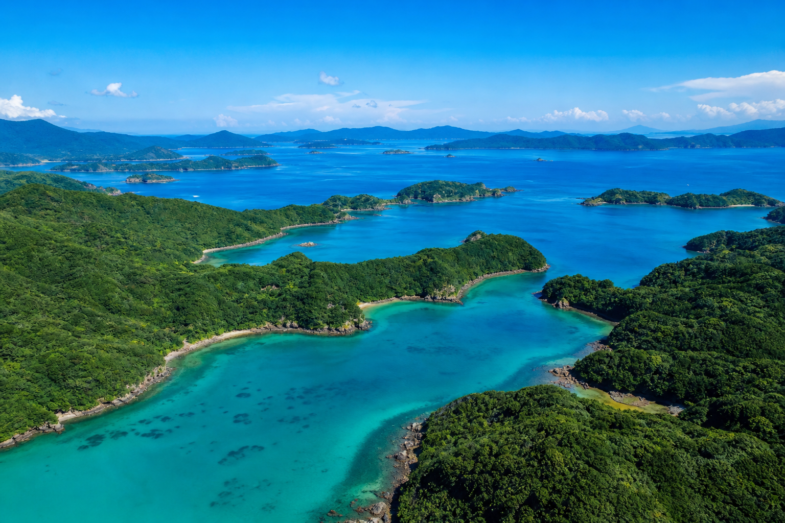 熊本・上天草の海と島々の風景